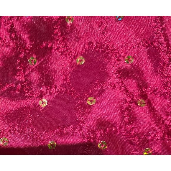 Christmas Tree Skirt Sequins Button Closure holiday decor red festive padded - Picture 3 of 7